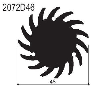 código art.FM2072D46 : Disipadores de calor de aluminio en barras