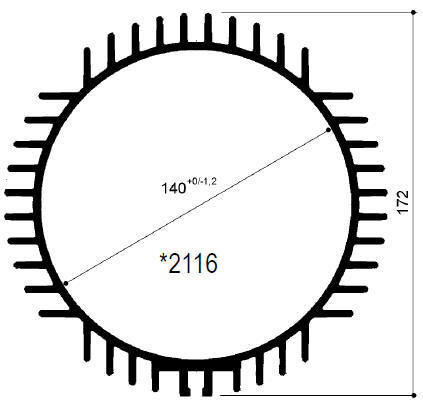 código art.FM2116: Disipadores de calor de aluminio en barras