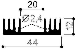 código art.FM2134: Disipadores de calor de aluminio en barras