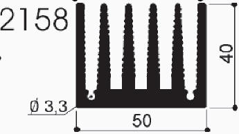 código art.FM2158 : Disipadores de calor de aluminio en barras