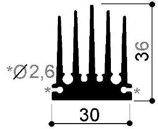 código art.FM2202 : Disipadores de calor de aluminio en barras