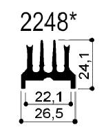 código art.FM2248 : Disipadores de calor de aluminio en barras