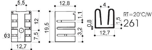 Disipadores de calor de aluminio para componentes TO-220