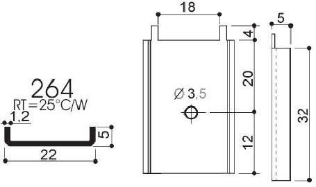 Disipadores de calor de aluminio para componentes TO-220