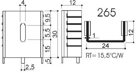 Disipadores de calor de aluminio para componentes TO-220