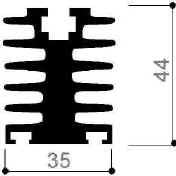 código arte. FM408 : Disipadores de calor de aluminio en barras