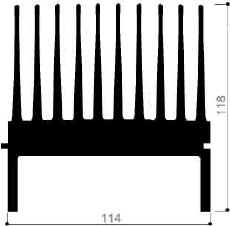 código art.FM414 : Disipadores de calor de aluminio en barras