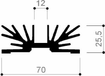 código art.FM423 : Disipadores de calor de aluminio en barras