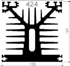 código art.FM424 : Disipadores de calor de aluminio en barras