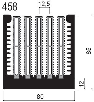 código art.FM458 : Disipadores de calor de aluminio en barras