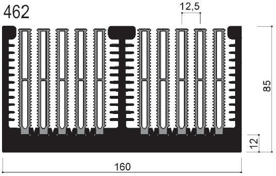 código art.FM462 : Disipadores de calor de aluminio en barras