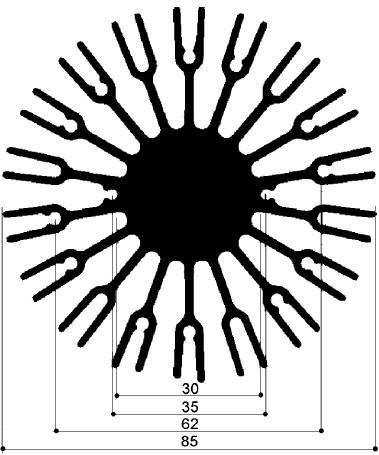 código arte. FM529 : Disipadores de calor de aluminio en barras