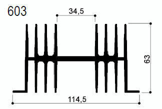 código art.FM603 : Disipadores de calor de aluminio en barras