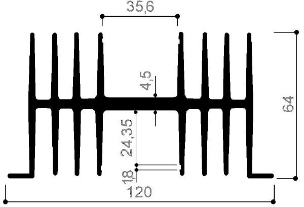 código art.FM611 : Disipadores de calor de aluminio en barras