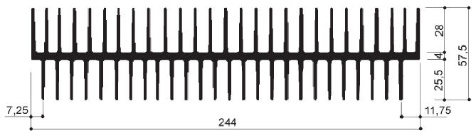 código art.FM622 : Disipadores de calor de aluminio en barras