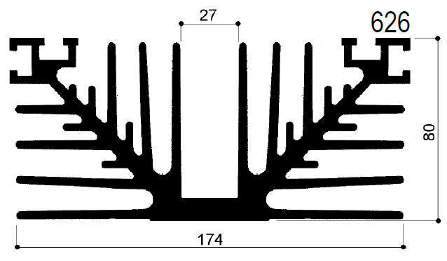 código art.FM626 : Disipadores de calor de aluminio en barras