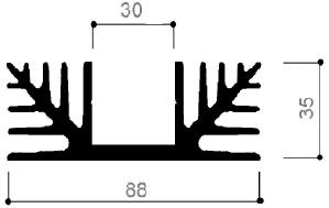 código art.FM806 : Disipadores de calor de aluminio en barras