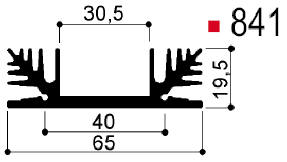 código art.FM841 : Disipadores de calor de aluminio en barras
